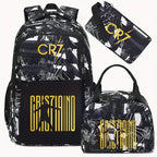 CR7 Sports Nylon Backpack Set - Durable Lightweight Sports Bag