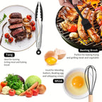 44pcs Silicone Kitchen Utensil Set with Non-Stick Wooden Handles