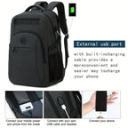 Travel Backpack USB Charging Port - Lightweight Laptop Bag