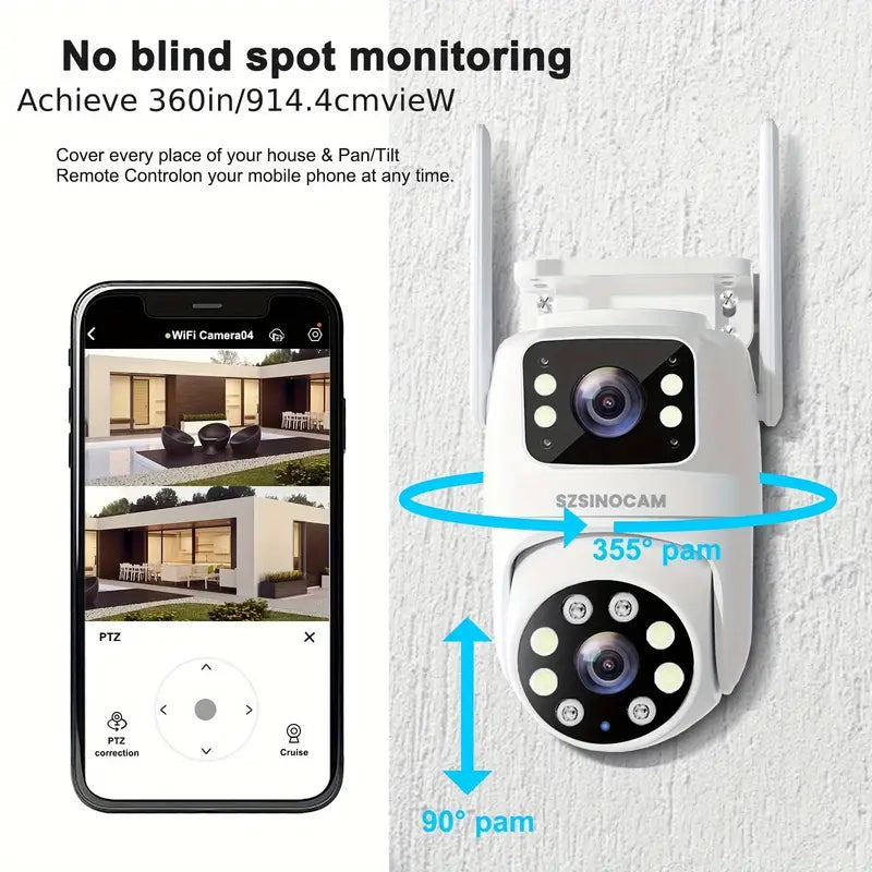 Wireless Security Camera 720P HD - Pan Tilt Night Vision WiFi Camera with Motion Detection