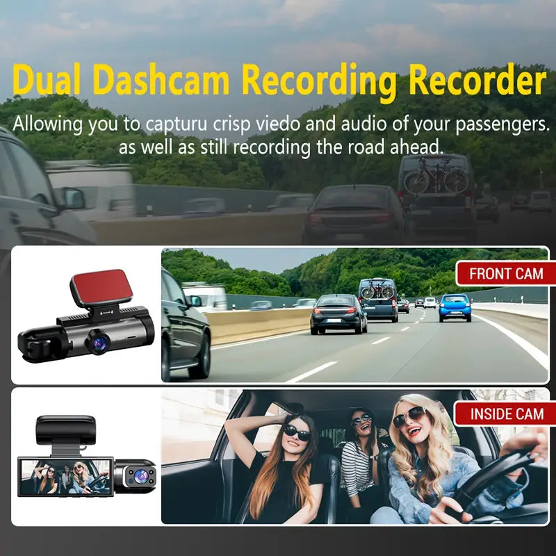 Dual Camera Dash Cam 1080P