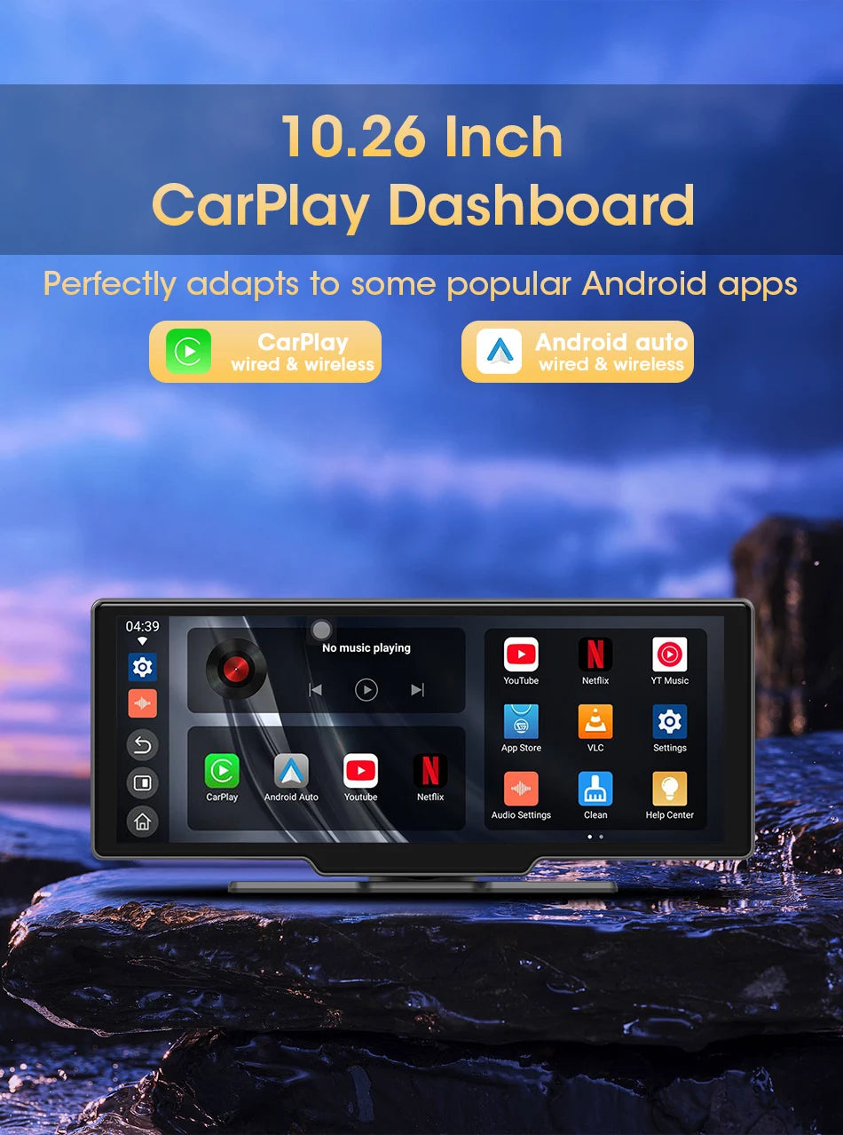 Universal Portable CarPlay Screen 10.1 