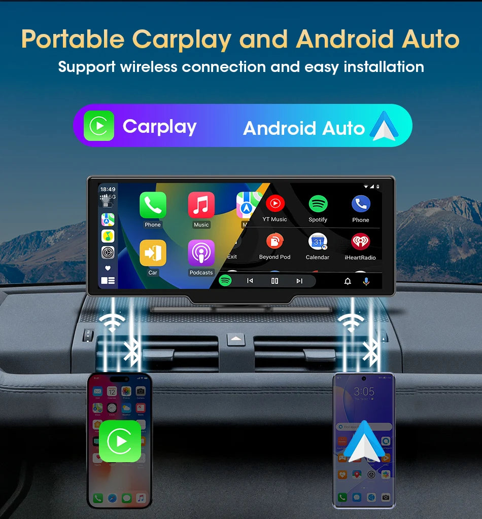 Universal Portable CarPlay Screen 10.1 