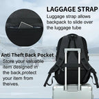 Travel Backpack USB Charging Port - Lightweight Laptop Bag