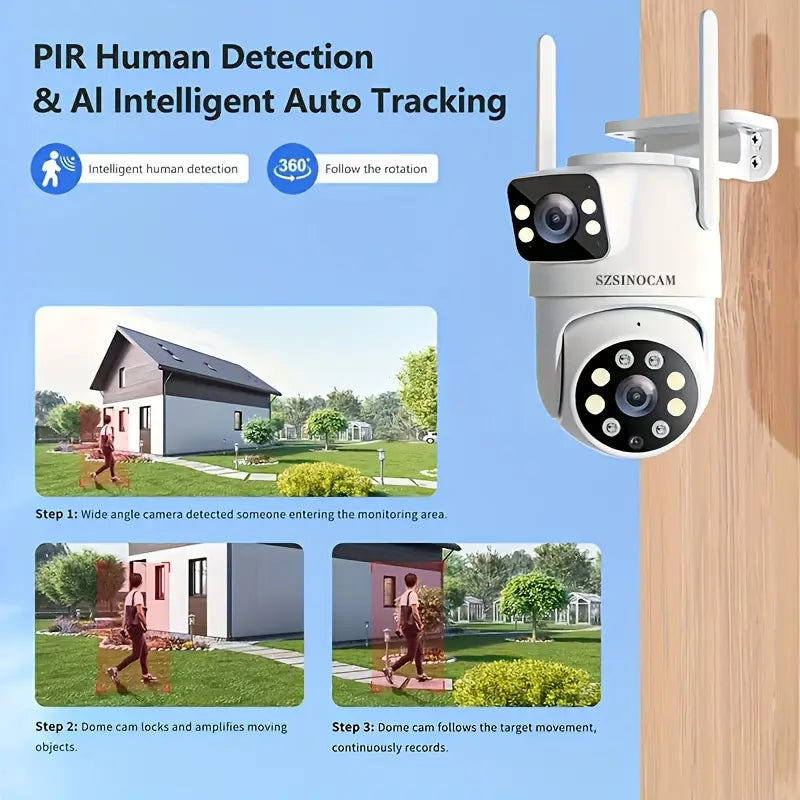 Wireless Security Camera 720P HD - Pan Tilt Night Vision WiFi Camera with Motion Detection