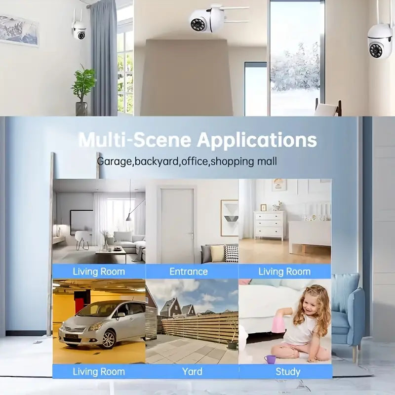 8pcs 1440P Wireless Security Cameras