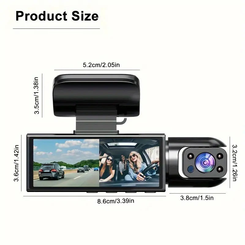 Dual Camera Dash Cam 1080P