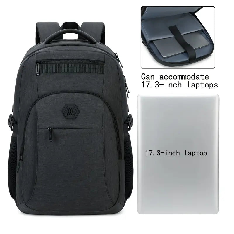 Travel Backpack USB Charging Port - Lightweight Laptop Bag